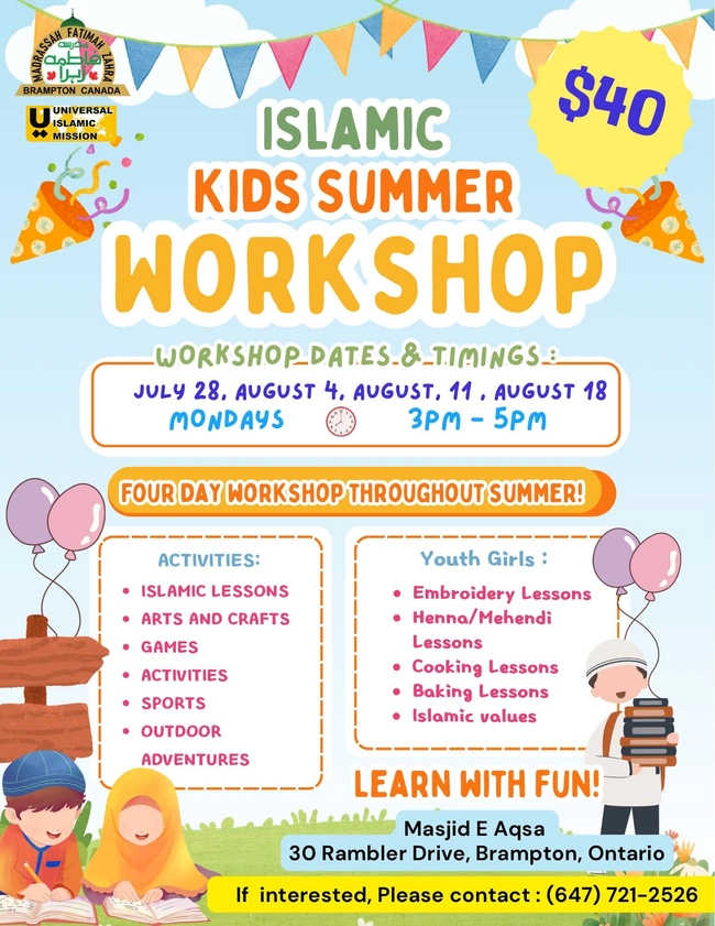 Islamic Kids Summer Workshop