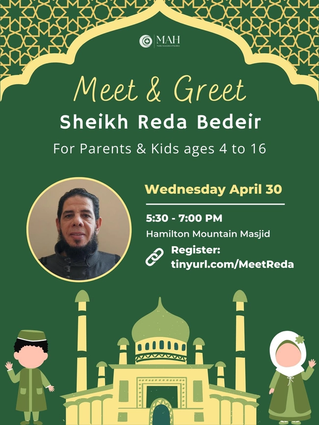Meet & Greet with Sheikh Reda Bedeir for Parents & Kids (Ages 4-16)