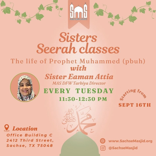 Weekly Sisters Seerah Classes