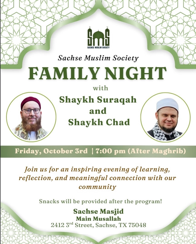 Sachse Muslim Society Family Night