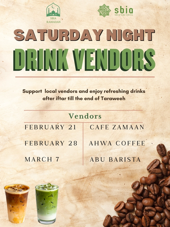 Saturday Night After Iftar Drink Vendors