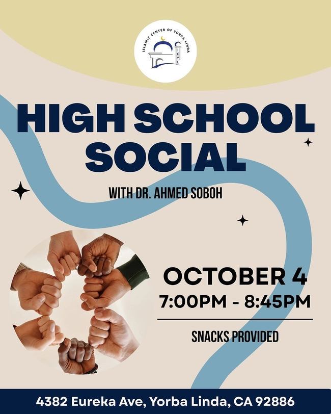 High School Social with Dr. Ahmed Soboh