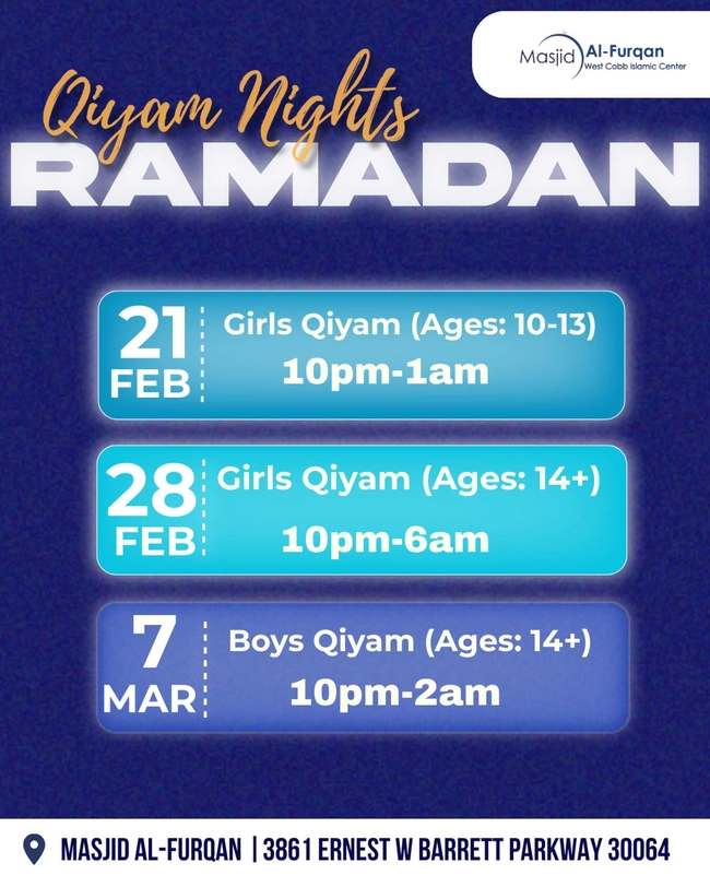 Qiyam Nights at Masjid Al-Furqan