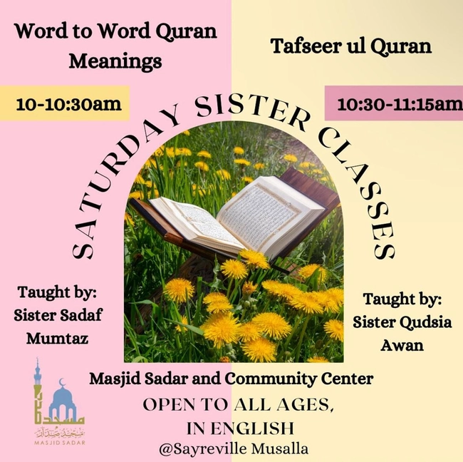 Saturday Sister Classes