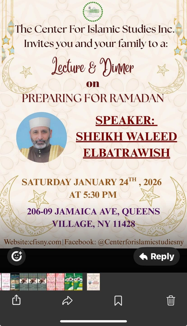 Lecture & Dinner on Preparing for Ramadan