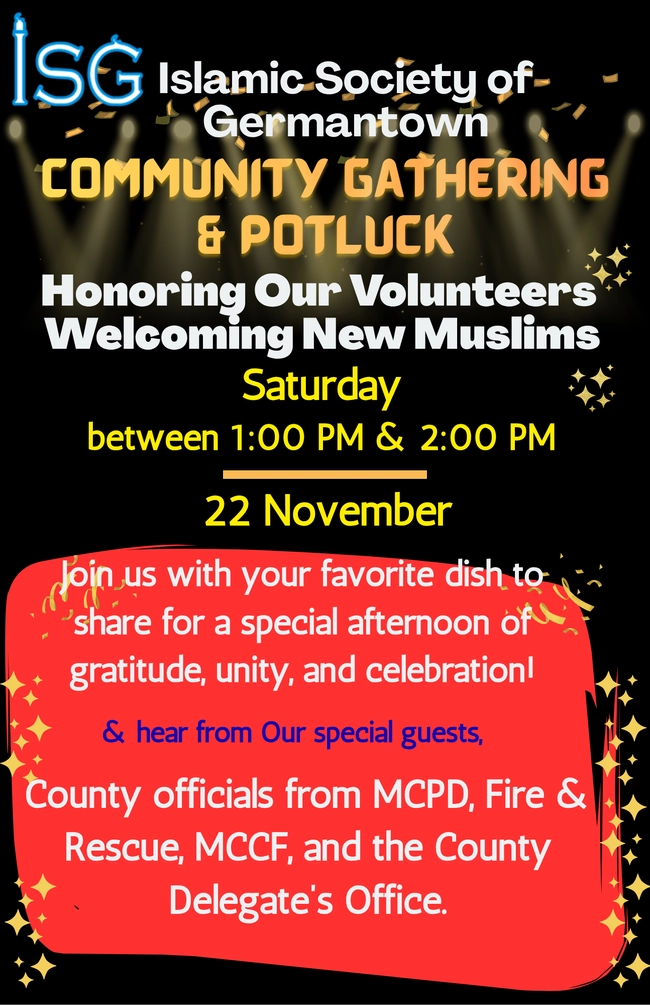 New Muslim Community Gathering & Potluck