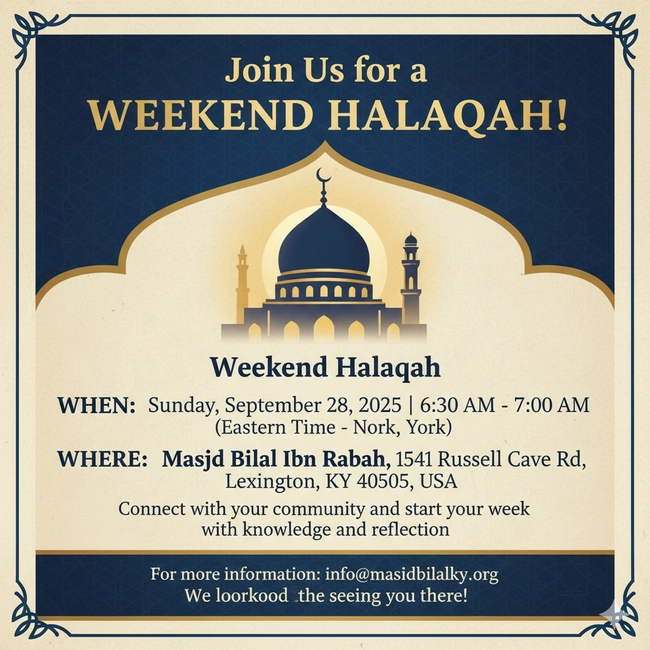 Weekend Halaqah