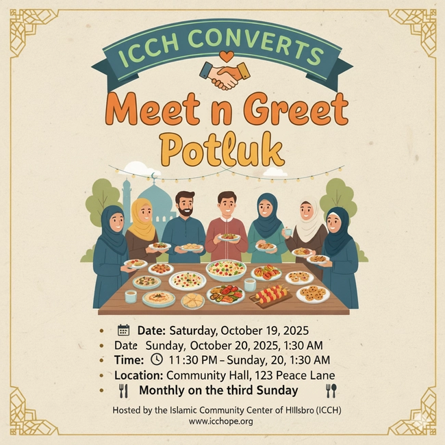 ICCH Converts Meet n Greet Potluck