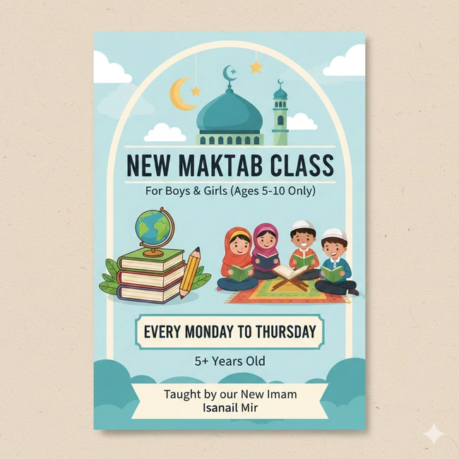 New Maktab Class for Boys and Girls