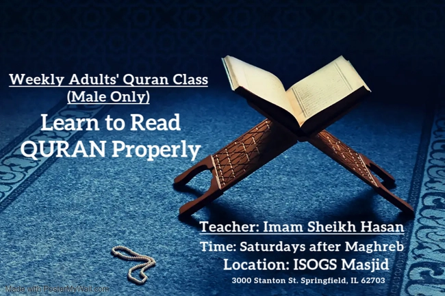 Weekly Adults' Quran Class