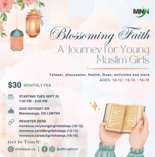 Blossoming Faith: Girls Halaqa (13-15 Years)