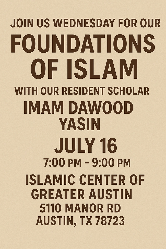 Foundations of Islam Class