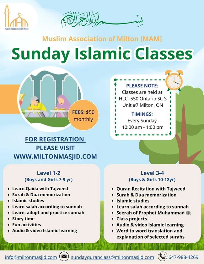 Sunday Islamic Classes
