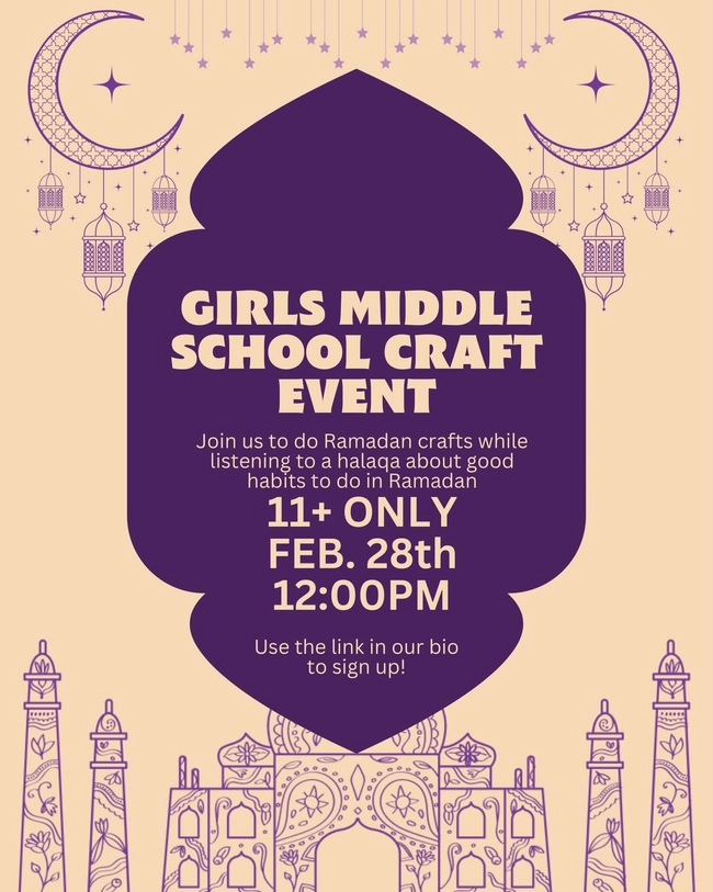 Girls Middle School Craft Event