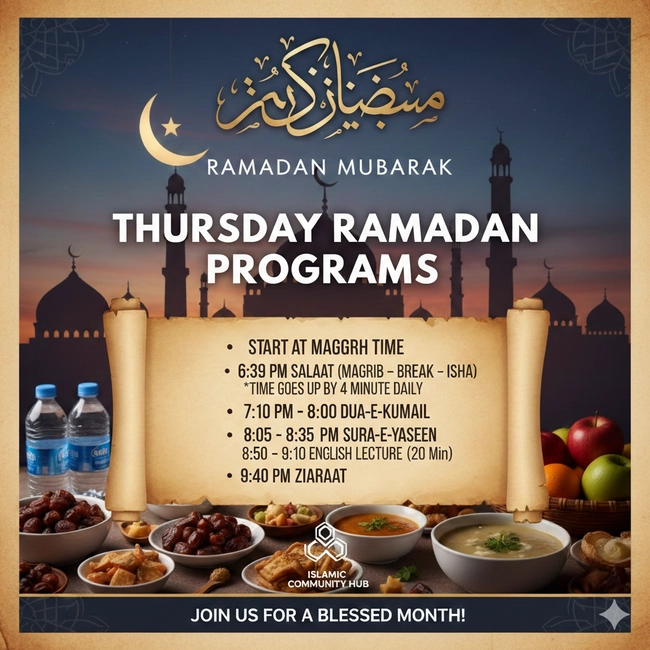 Thursday Ramadan Programs