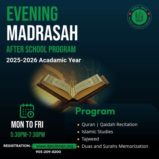 Evening Madrasah – After School Program