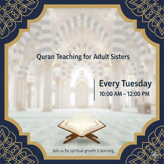 Quran Teaching for Adult Sisters