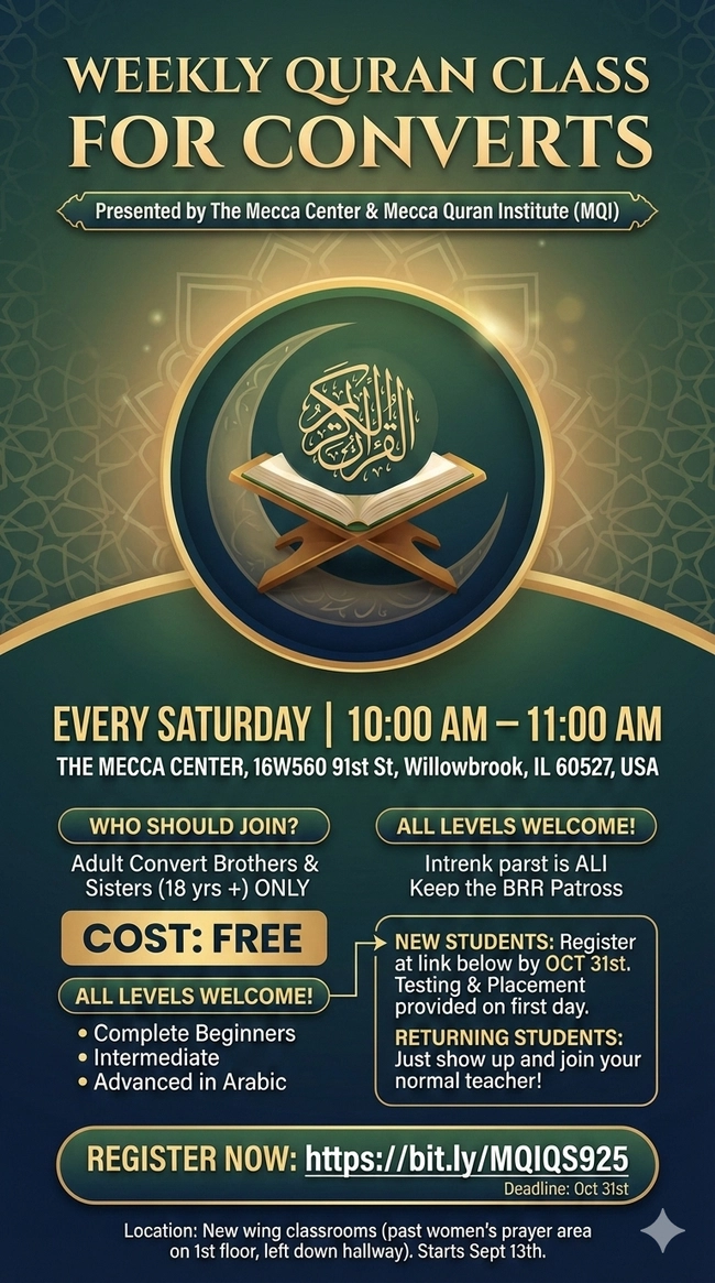 Weekly Quran Class for Converts
