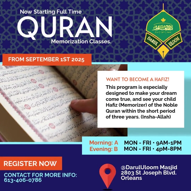 Full-Time Quran Memorization Classes