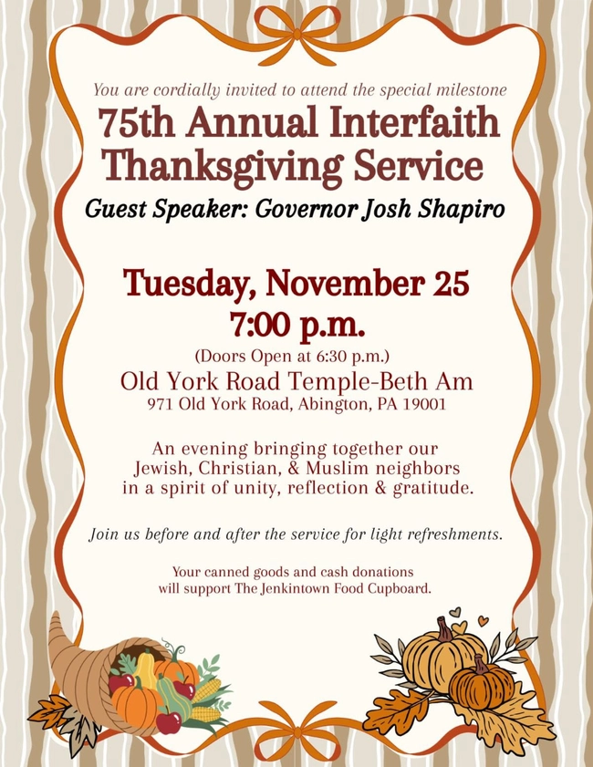 75th Annual Interfaith Thanksgiving 