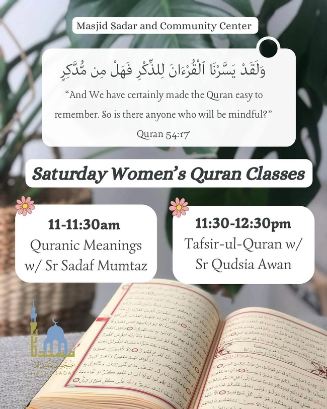 Saturday Women’s Quran Classes