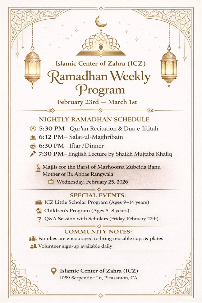 Ramadhan Weekly Program