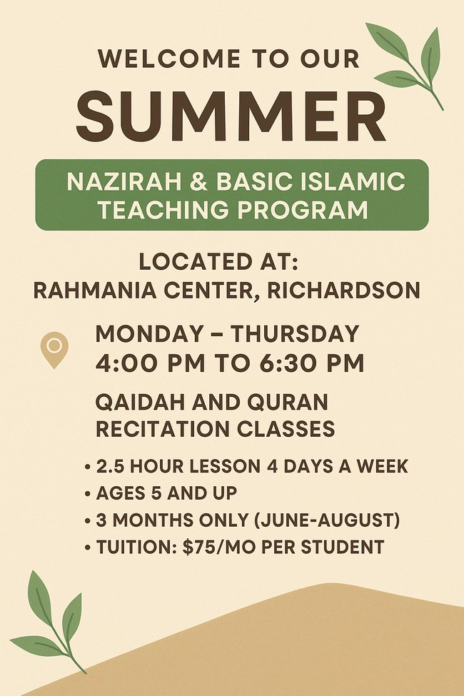 Summer Nazirah & Quran Program