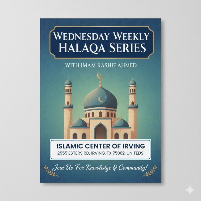 Wednesday Weekly Halaqa Series with Imam Kashif Ahmed