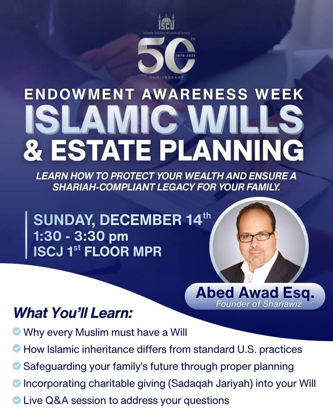 Islamic Wills & Estate Planning Seminar