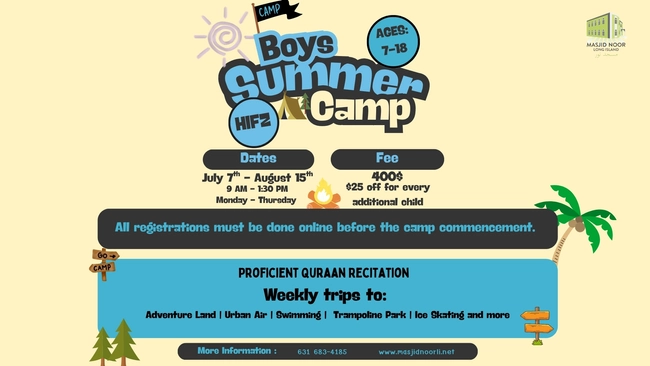 Boys Summer Hifz Camp