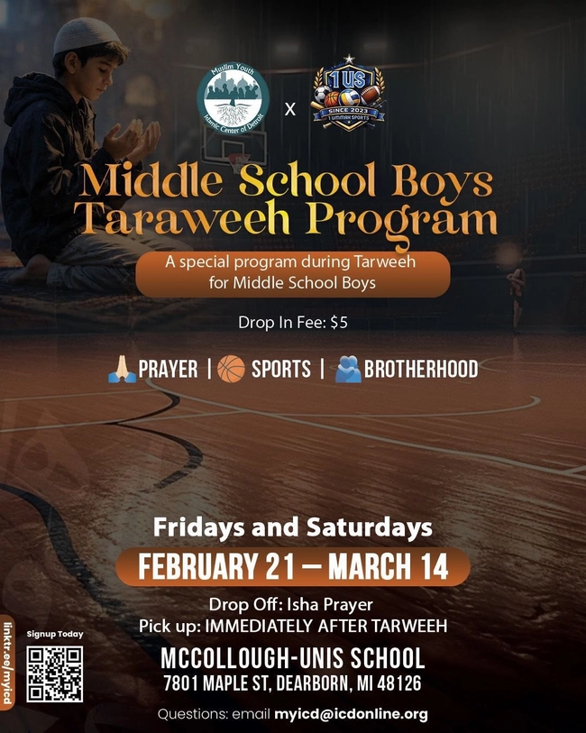 Middle School Boys Tarawih Program