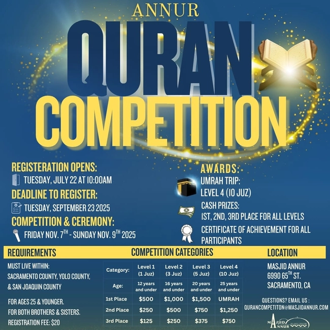 1st Annual Annur Qur'an Competition