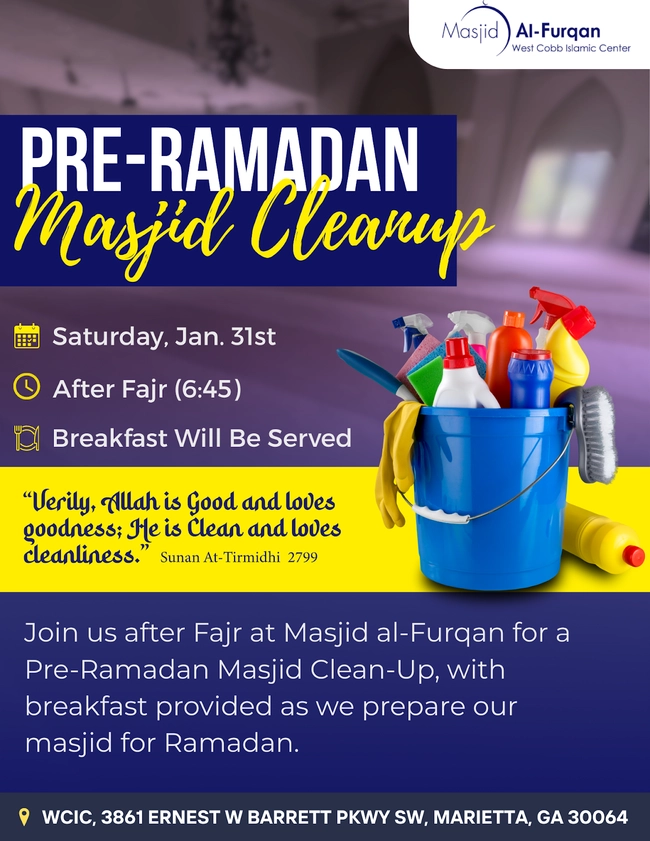 Pre-Ramadan Masjid Cleanup