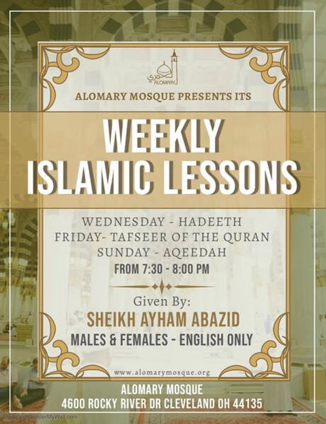 Weekly Islamic Lessons