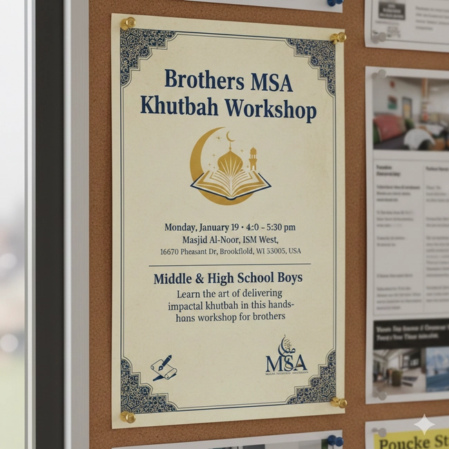 Brothers MSA Khutbah Workshop