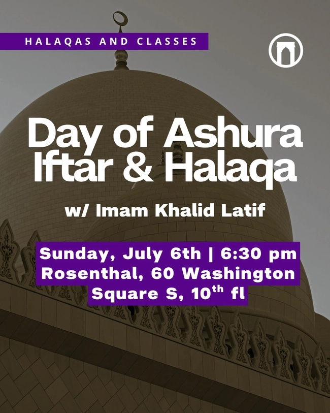 Day of Ashura: Iftar and Halaqa