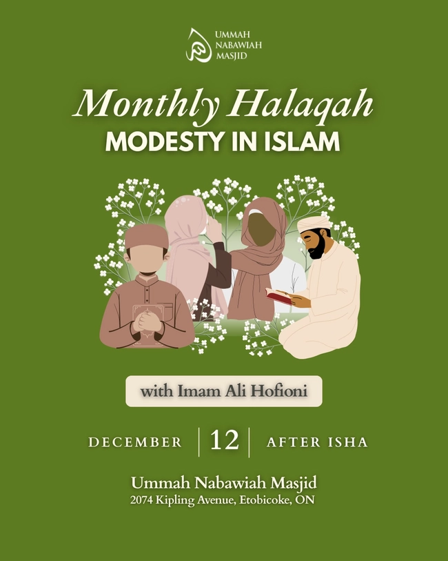 Monthly Halaqa: Modesty in Islam