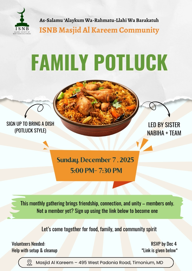 Monthly Family Potluck