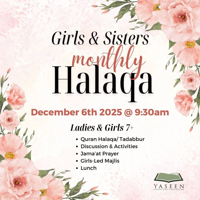 Girls & Sisters Monthly Halaqa 