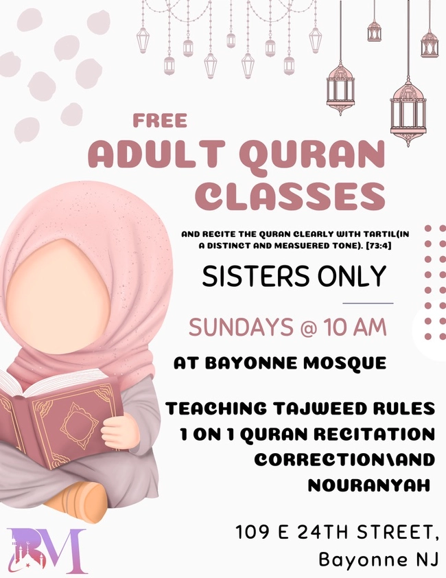 Adult Quran Classes (Sisters Only)