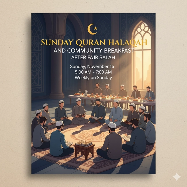 Sunday Quran Halaqah & Community Breakfast