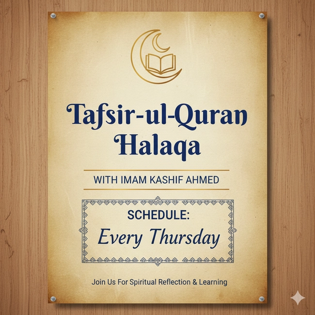  Thursday Tafsir-ul-Quran Halaqa with Imam Kashif Ahmed