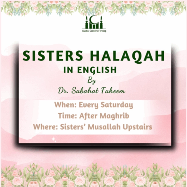Weekly Sisters  Halaqah