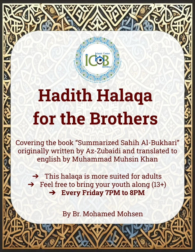 Hadith Halaqa for the Brothers