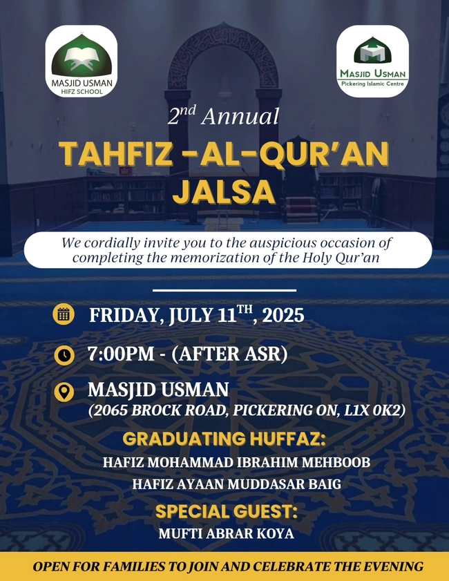 2nd Annual Tahfiz-al-Qur'an Jalsa