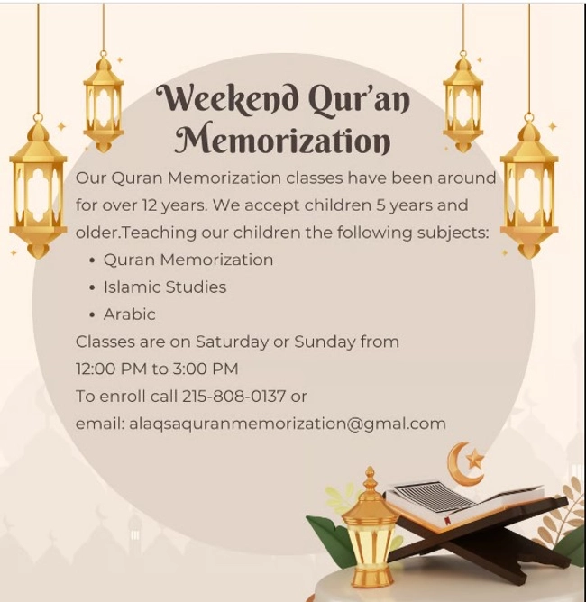 Weekend Qur'an Memorization Classes