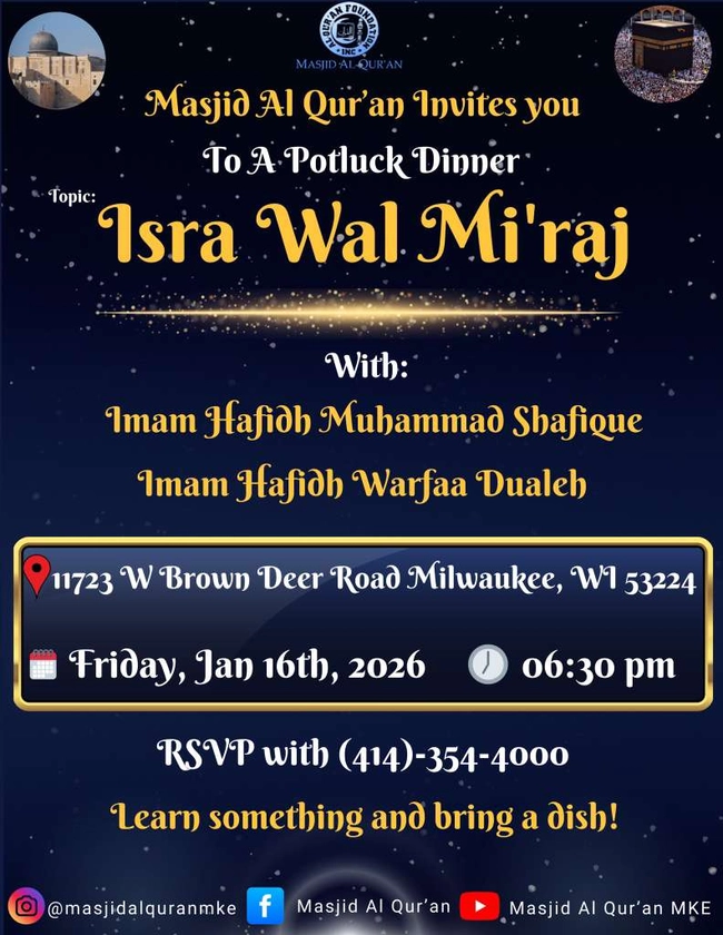 Isra Wal Mi'raj Potluck Diiner