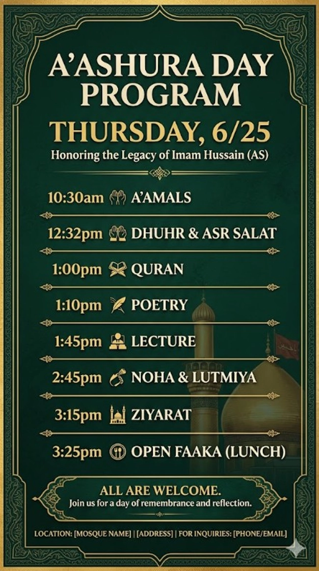 A’ashura Day Program - Lecture