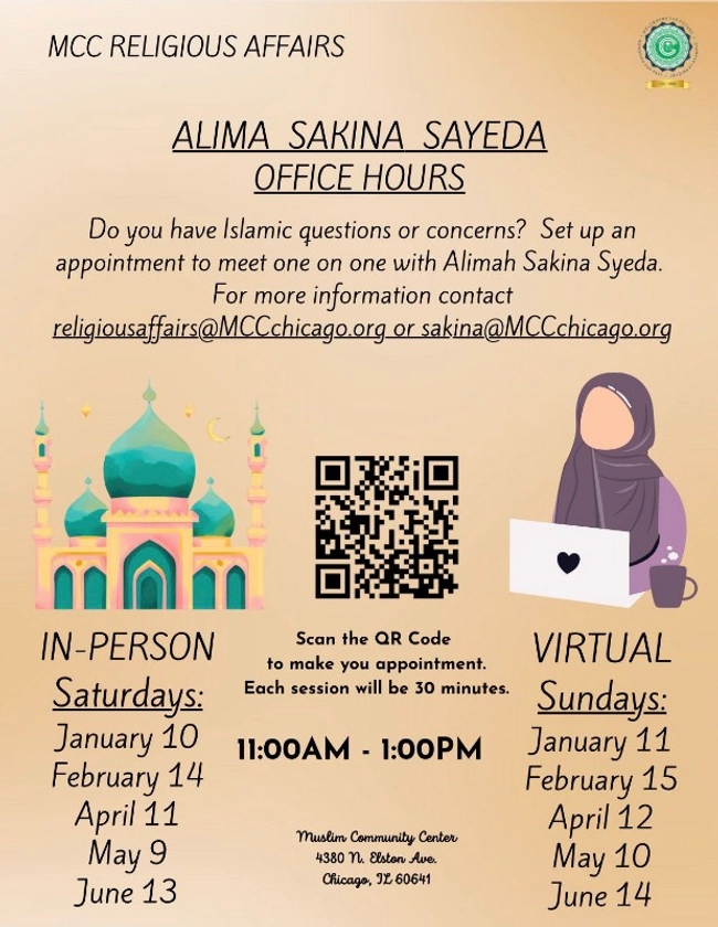 Alima Sakina Sayeda Office Hours (Virtual)