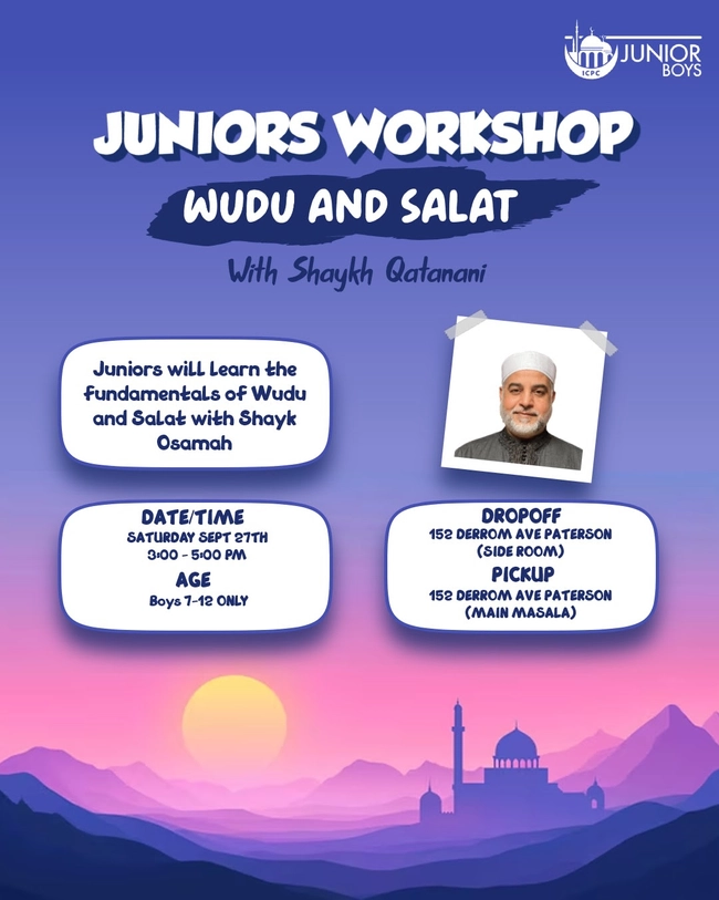 Juniors Workshop on Wudu and Salat